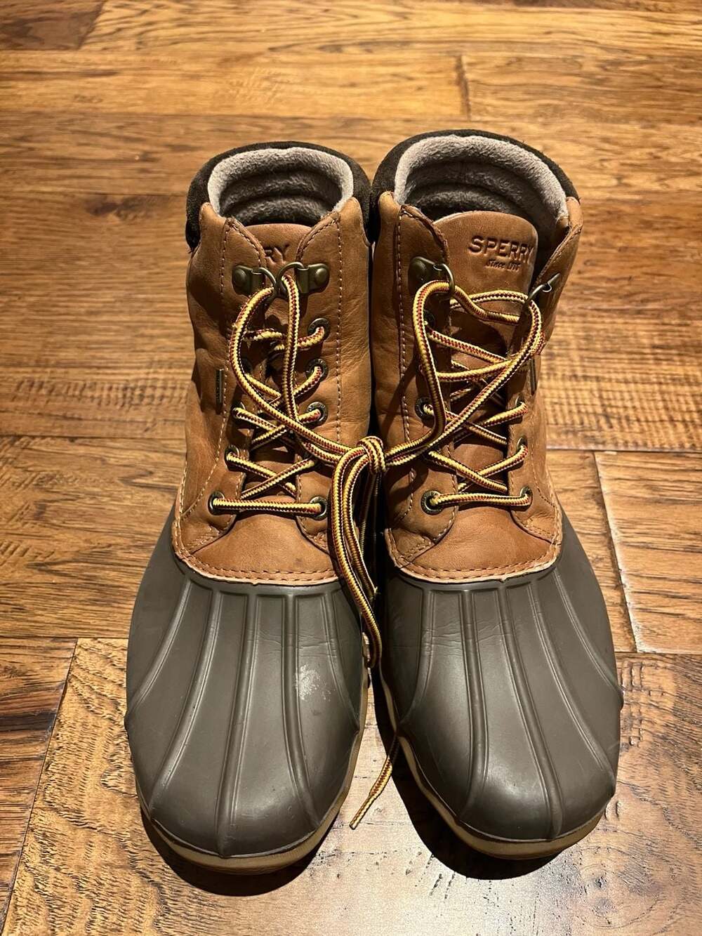 Sperry Top-Sider Men's 8.5M Saltwater Duck Boots Brown Leather